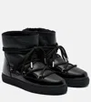 Inuikii Gloss Leather Snow Boots In Black