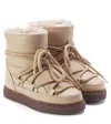 Inuikii Grape Faux Leather Snow Boots In Beige