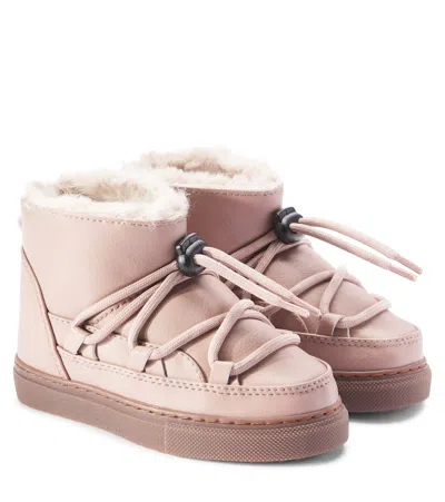 Inuikii Kids' Grape Faux Leather Snow Boots In Pink