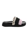 Inuikii Loose Knitted Slides In Black
