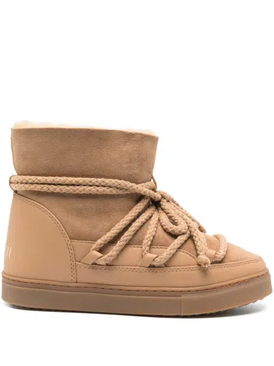 Inuikii Lace-details Ankle Boots In Brown