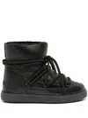Inuikii Lace-up Leather Ankle Boots In Black