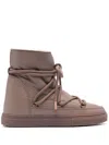 Inuikii Lace-up Leather Boots In Brown