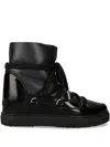Inuikii Lace-up Panelled Ankle Boots In Black