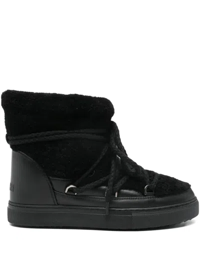 Inuikii Lace-up Shearling Boots In Black