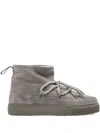 Inuikii Lace-up Suede Boots In Gray