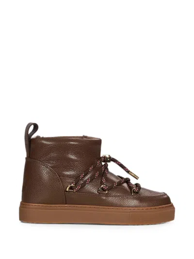 Inuikii Lace-up Leather Ankle Boots In Multi