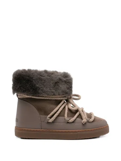 Inuikii Lace-up Shearling Boots In Brown