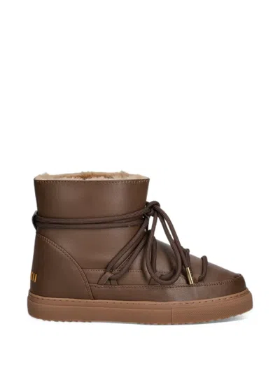 Inuikii Lace-up Shearling-lined Boots In Brown