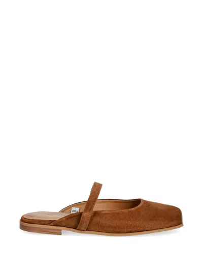 Inuikii Lazy Ny Suede Slip-on Ballet Flats In Brown