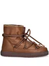 Inuikii Leather Lace-up Boots In Brown