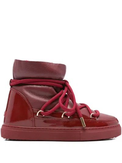 Inuikii Leather Lace-up Boots In Red