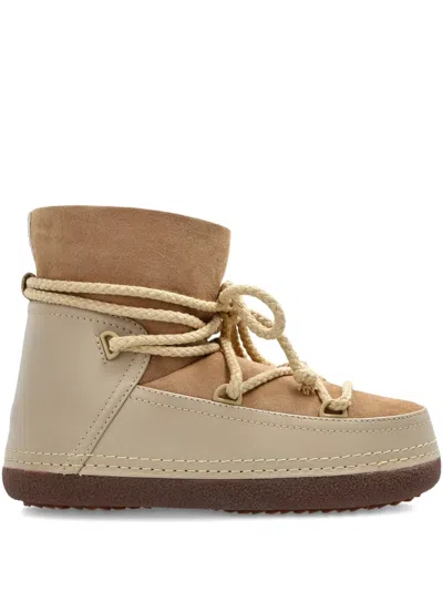 Inuikii Leather Lace-up Snow Boots In Neutral