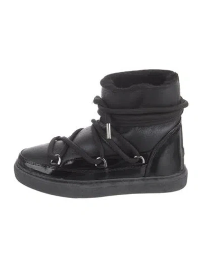 Pre-owned Inuikii Leather Lace-up Boots In Black