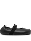 Inuikii Logo-patch Ballet Flats In Black