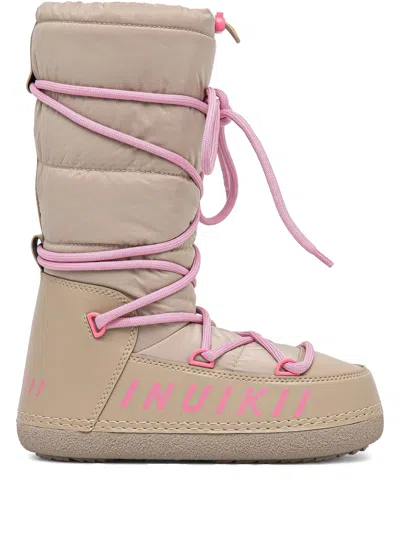 Inuikii Logo Snow Boots In Neutrals