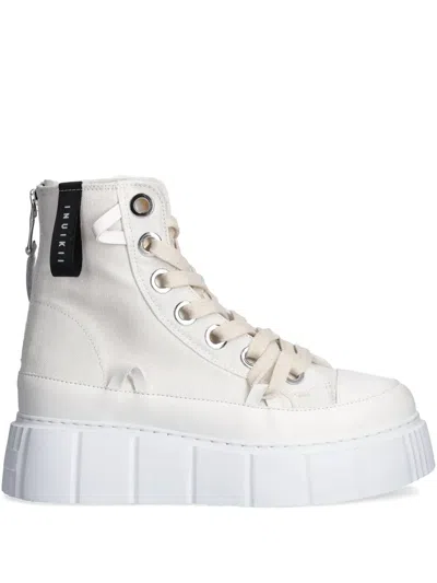 Inuikii Matilda Canvas High Sneakers In White