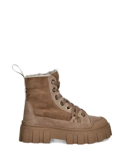 Inuikii Matilda Lace-up Platform Boots In Brown