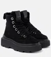 Inuikii Matilda Shearling-lined Suede Lace-up Boots In Black