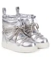 Inuikii Metallic Leather Snow Boots In Silver