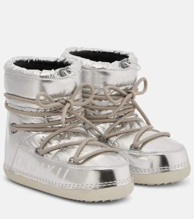 Inuikii Mountain Metallic Snow Boots In Silver