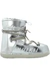 Inuikii Mountain Quilted Metallic Snow Boots In Silver