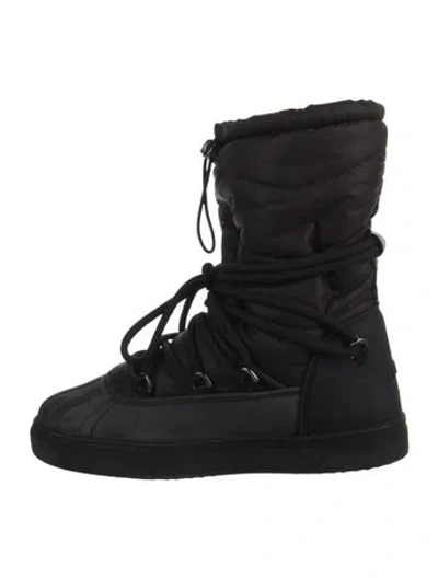 Pre-owned Inuikii Nylon Lace-up Boots In Black