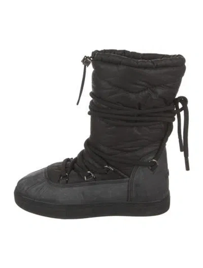 Pre-owned Inuikii Nylon Lace-up Boots In Black