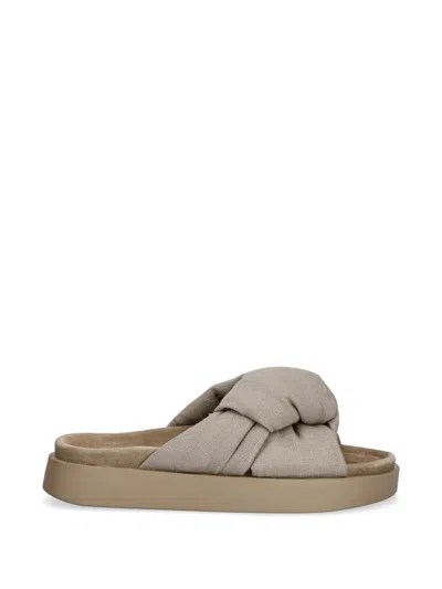 Inuikii Oversized Knot Sandals In Gray