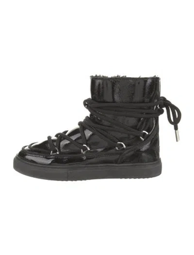 Pre-owned Inuikii Patent Leather Boots In Black