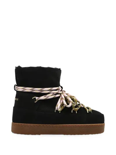 Inuikii Quilted Suede Snow Boots In Black