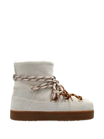 Inuikii Quilted Suede Snow Boots In Gold