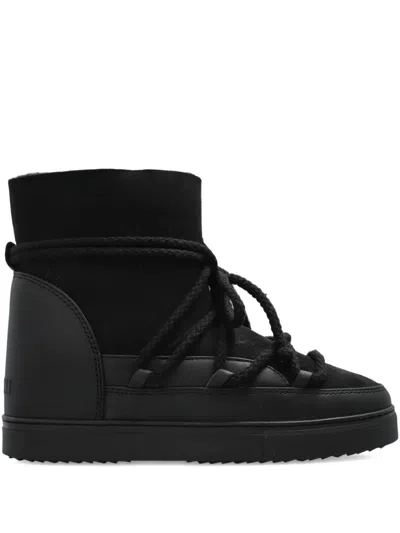 Inuikii Rope-laces Leather Snow Boots In Black