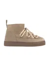 Inuikii Round-head Short Boots In Brown