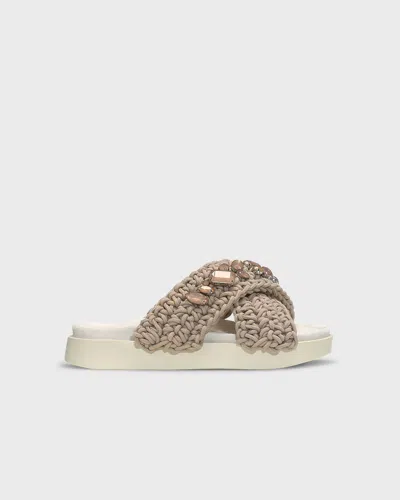 Inuikii Sandal Woven Stones Taupe