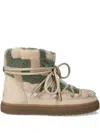 Inuikii Shearling Lace-up Ankle Boots In Neutral
