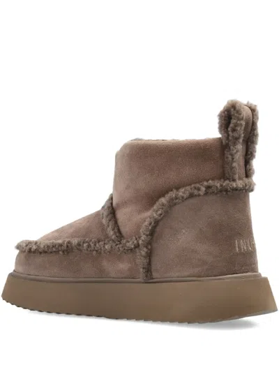 Inuikii Shearling Micro Boots In Brown
