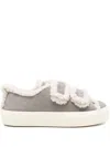 Inuikii Shearling-trimmed Sneakers In White