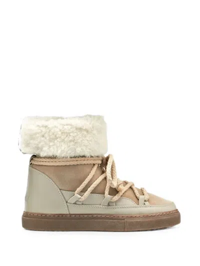 Inuikii Shearling-trim Lace-up Boots In Multi