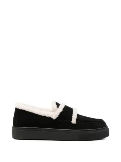 Inuikii Shearling-trim Loafers In Black