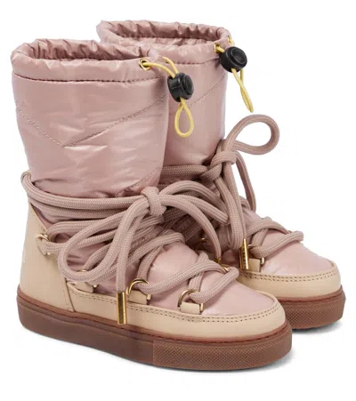 Inuikii Kids' Sneaker Shearling-lined Technical Boots In Rose