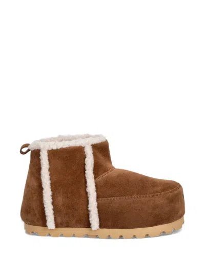 Inuikii Suede Ankle Boots In Brown