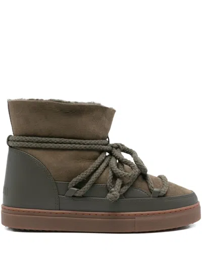 Inuikii Suede Ankle Boots In Green