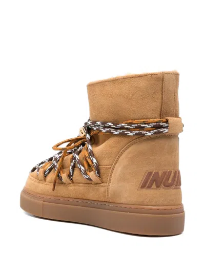 Inuikii Suede Ankle Boots In Neutral