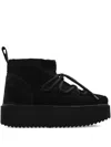 Inuikii Classic Low Suede Platform Snow Boots In Black