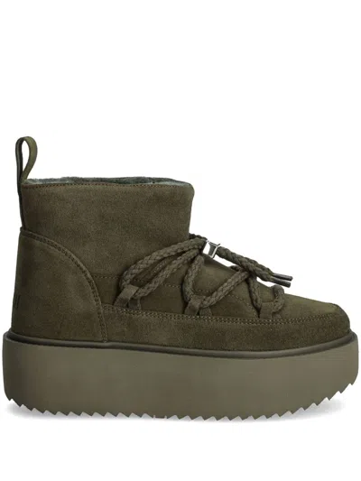 Inuikii Suede Boots In Green