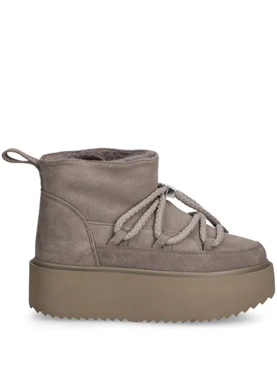 Inuikii Suede Boots In Grey