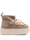 Inuikii Suede Boots In Neutral