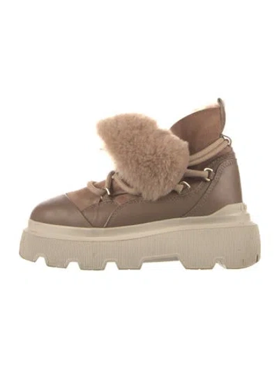 Pre-owned Inuikii Suede Boots In Neutral