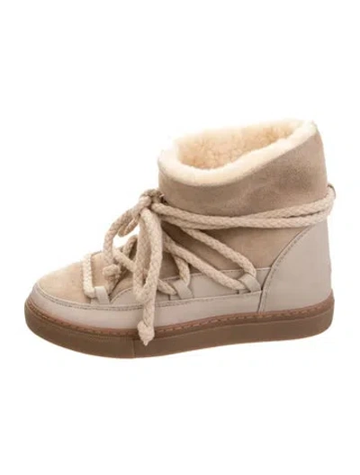 Pre-owned Inuikii Suede Boots In Neutrals